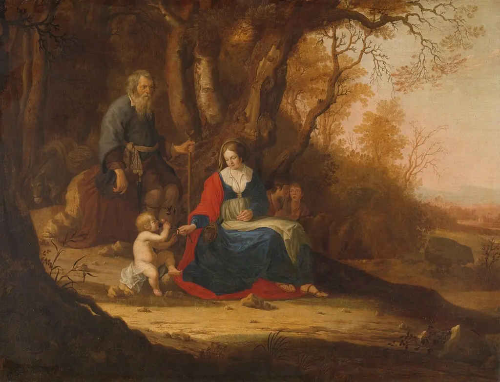Rest on the flight to Egypt
