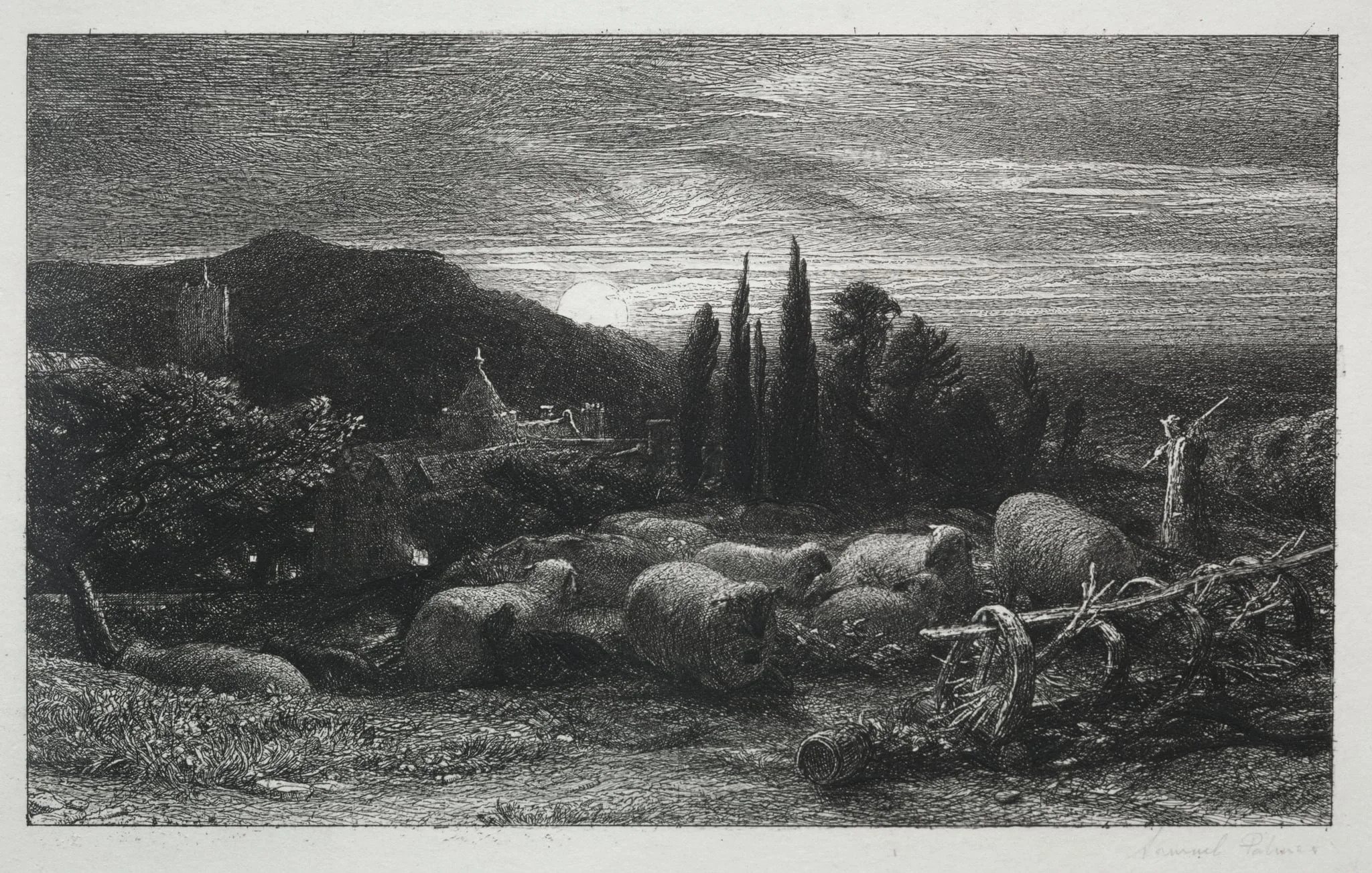 The Rising Moon, by Samuel Palmer, 1857