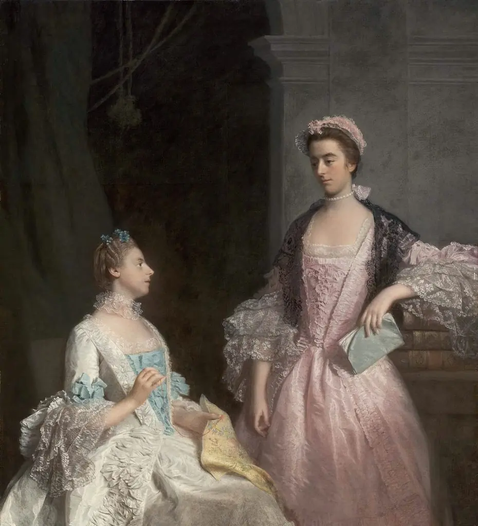 Portrait of Horace Walpole's Nieces: The Honorable Laura Keppel and Charlotte, Lady Huntingtower