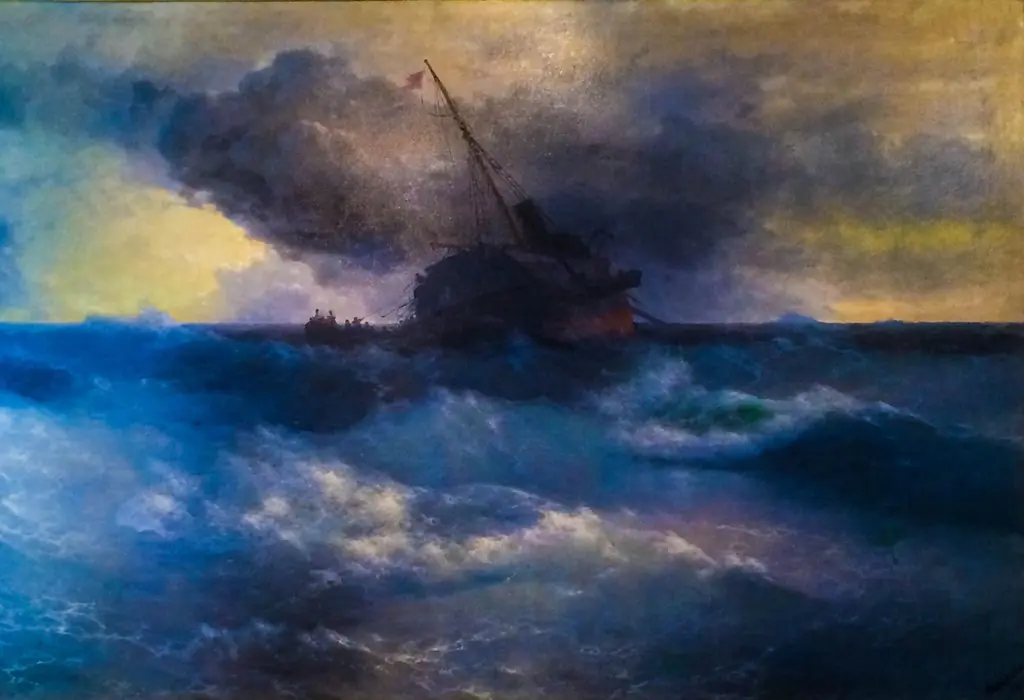 Ship in a storm