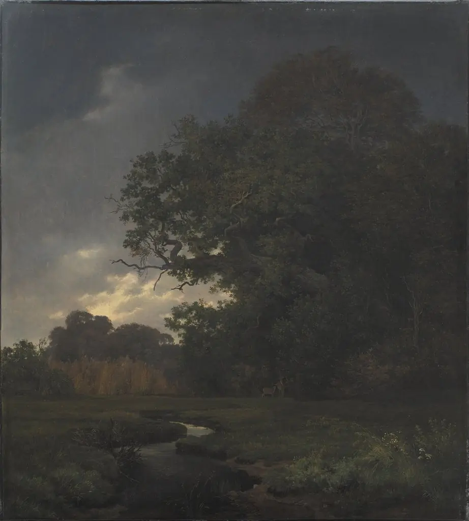 Landscape in Cloudy Weather. Late Afternoon