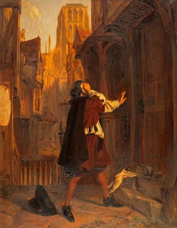 An Incident in the Great Plague of London, by Alexander Christie, oil, 1840