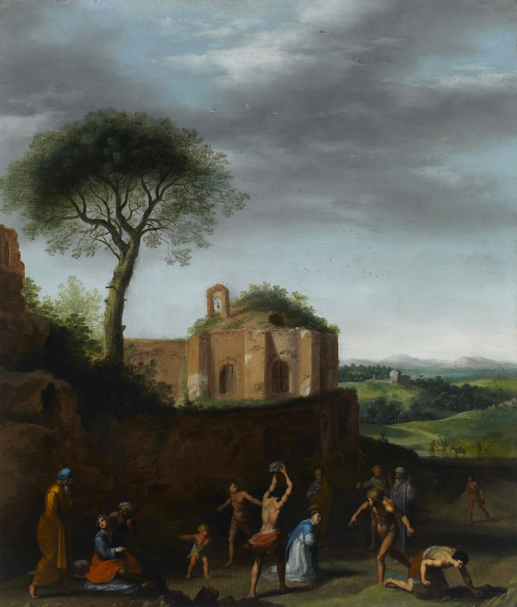 The Martyrdom of Saint Stephen, by Cornelius van Poelenburgh, unspecified, 1638