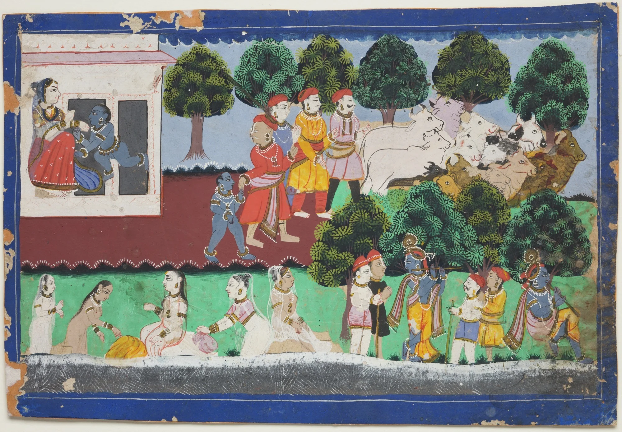 Scenes from Boyhood of Krishna, by Unknown, unspecified