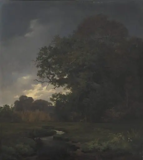 Landscape in Cloudy Weather. Late Afternoon