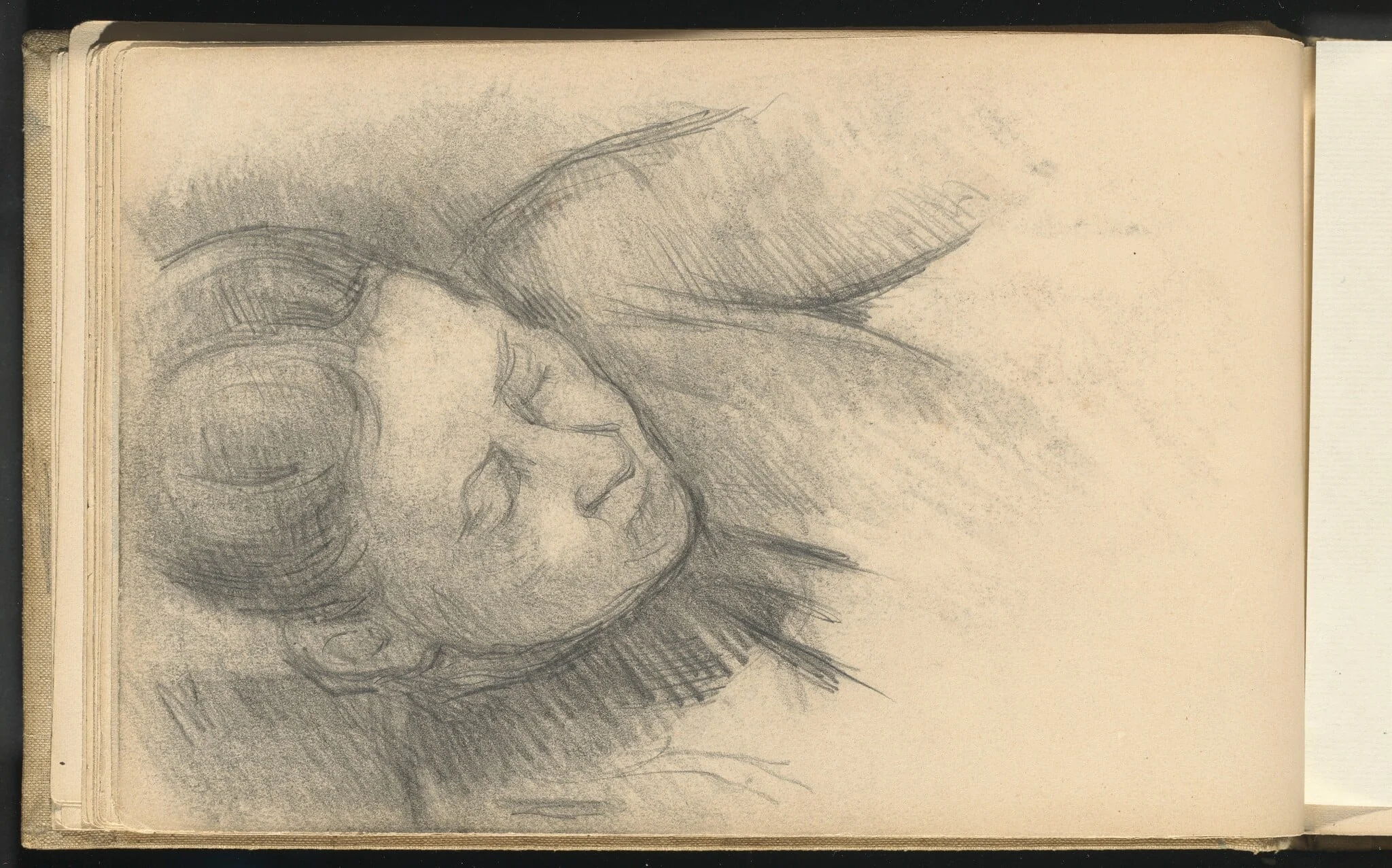 Woman Leaning Forward, by Paul Cezanne, graphite, 1892