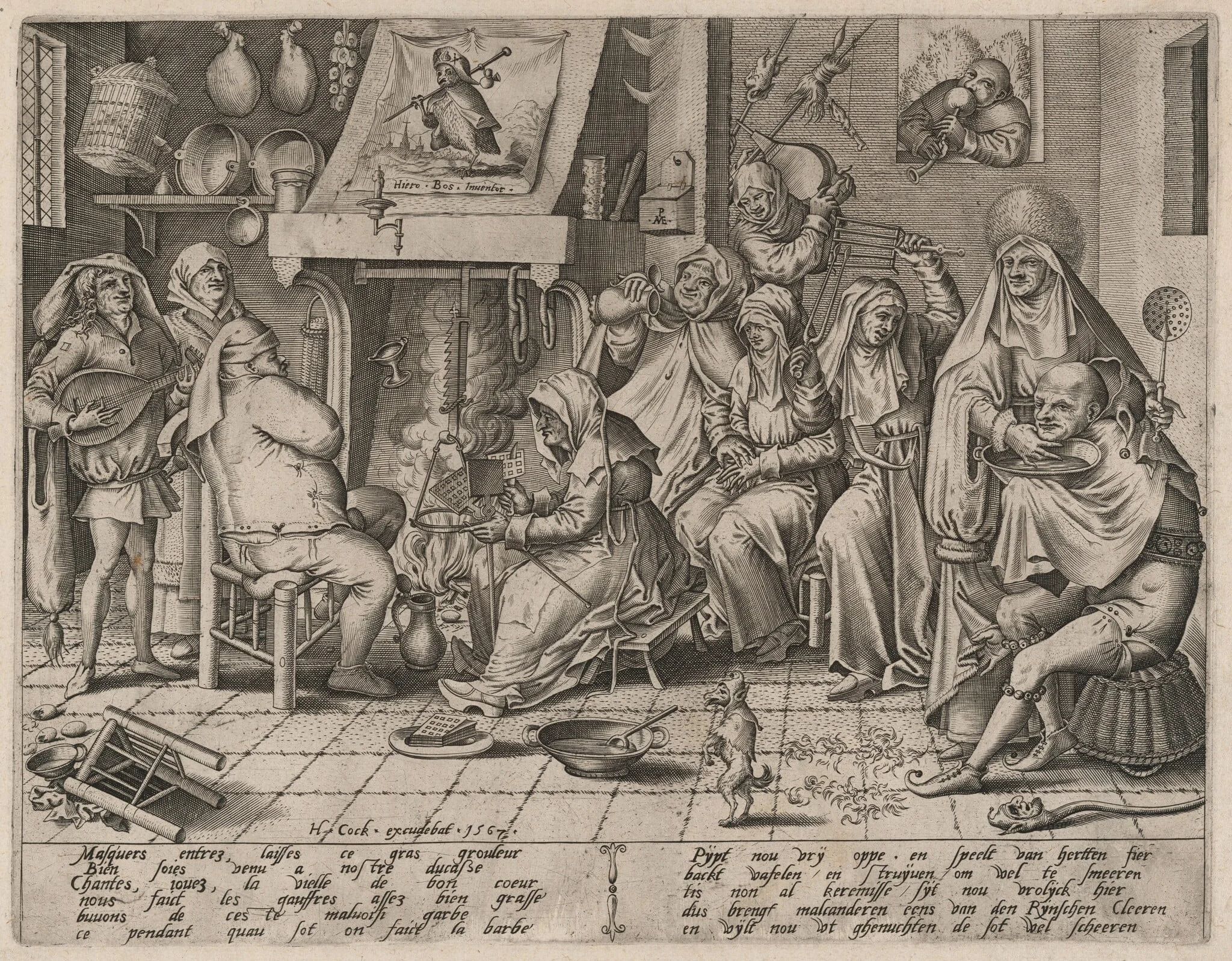 Shrove Tuesday, by Pieter van der Heyden, ink, 1567
