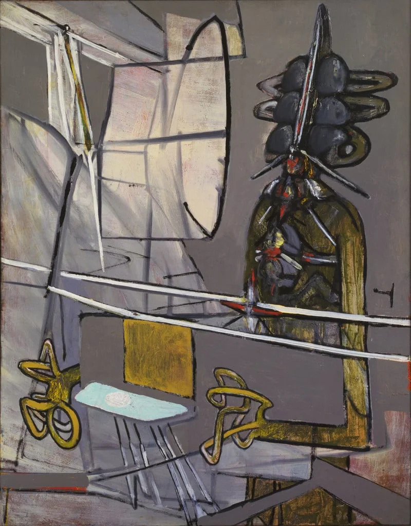 Untitled, by Roberto Matta, oil, 1946