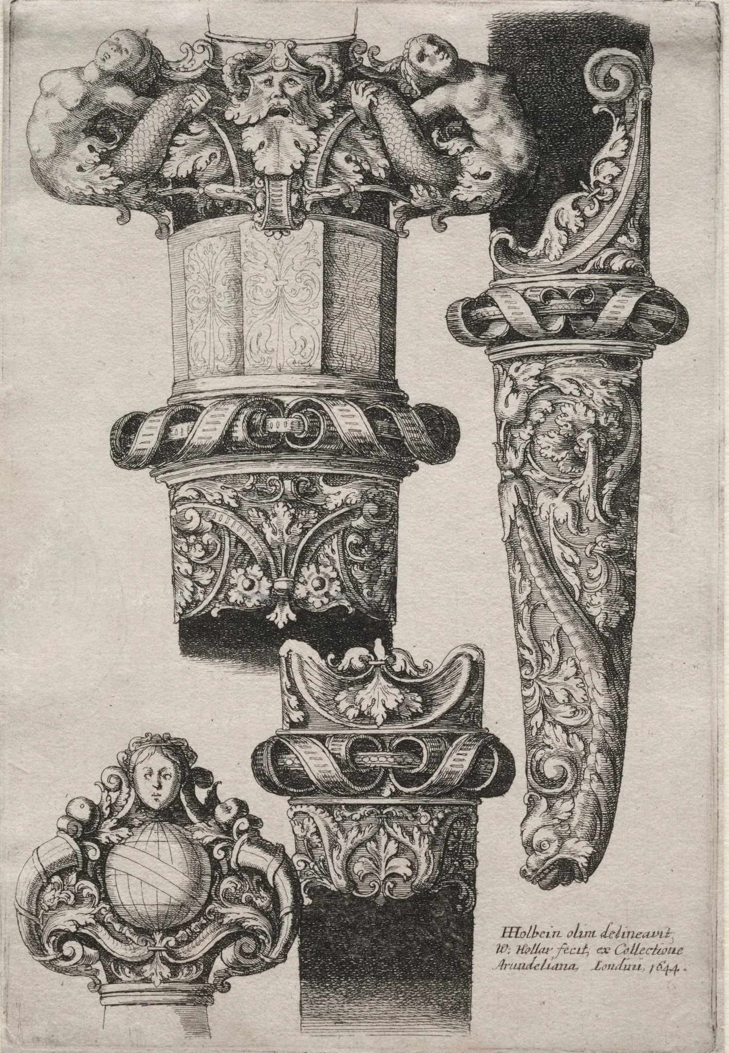 Design for Daggers, by Wenceslaus Hollar, 1644