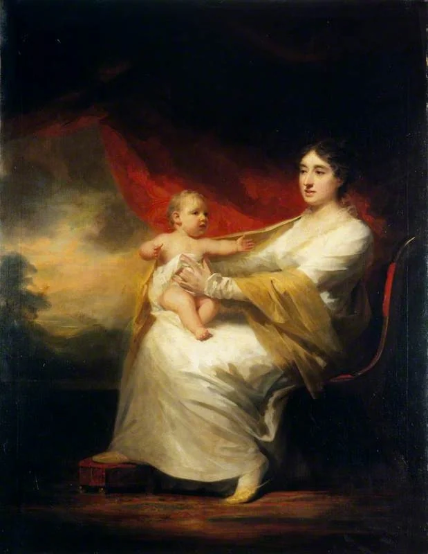 Charlotte Hall, Lady Hume Campbell of Marchmont, and her son, Sir Hugh Hume Campbell, 7th Bart of Marchmont (1812 - 1894), by Henry Raeburn, oil, 1813