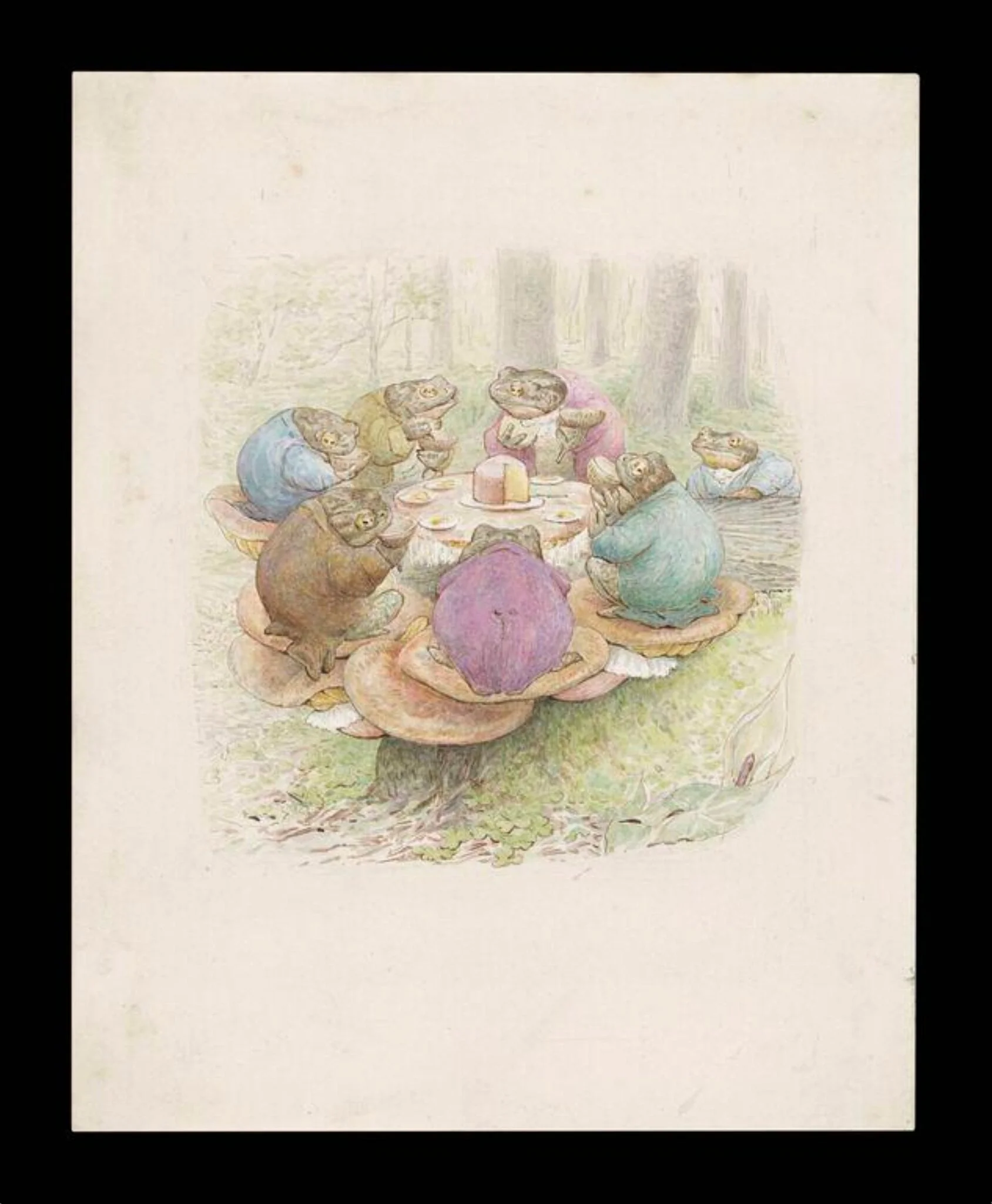 The Toads' Tea Party, by Beatrix Potter, watercolor, 1905