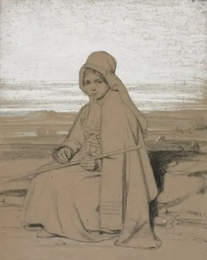 A Seated Shepherdess