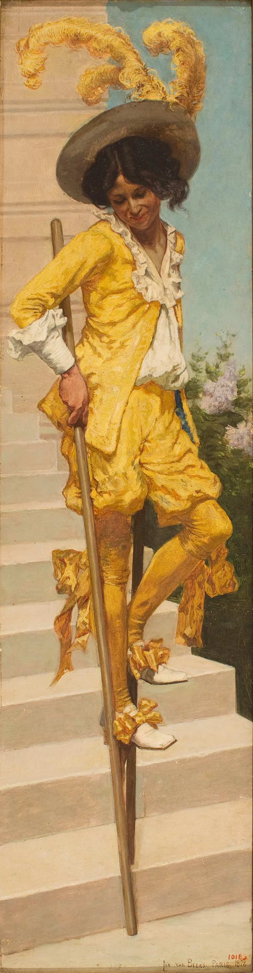 The Woman with Stilts, by Jan van Beers, oil, 1890