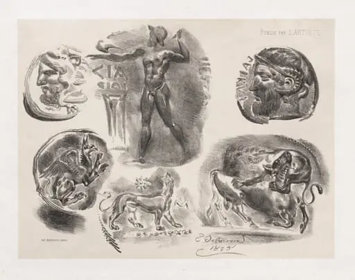 Sheet of Six Antique Coins