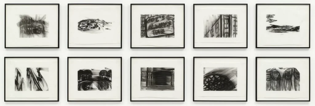 Untitled, by Gary Simmons, charcoal, 1995