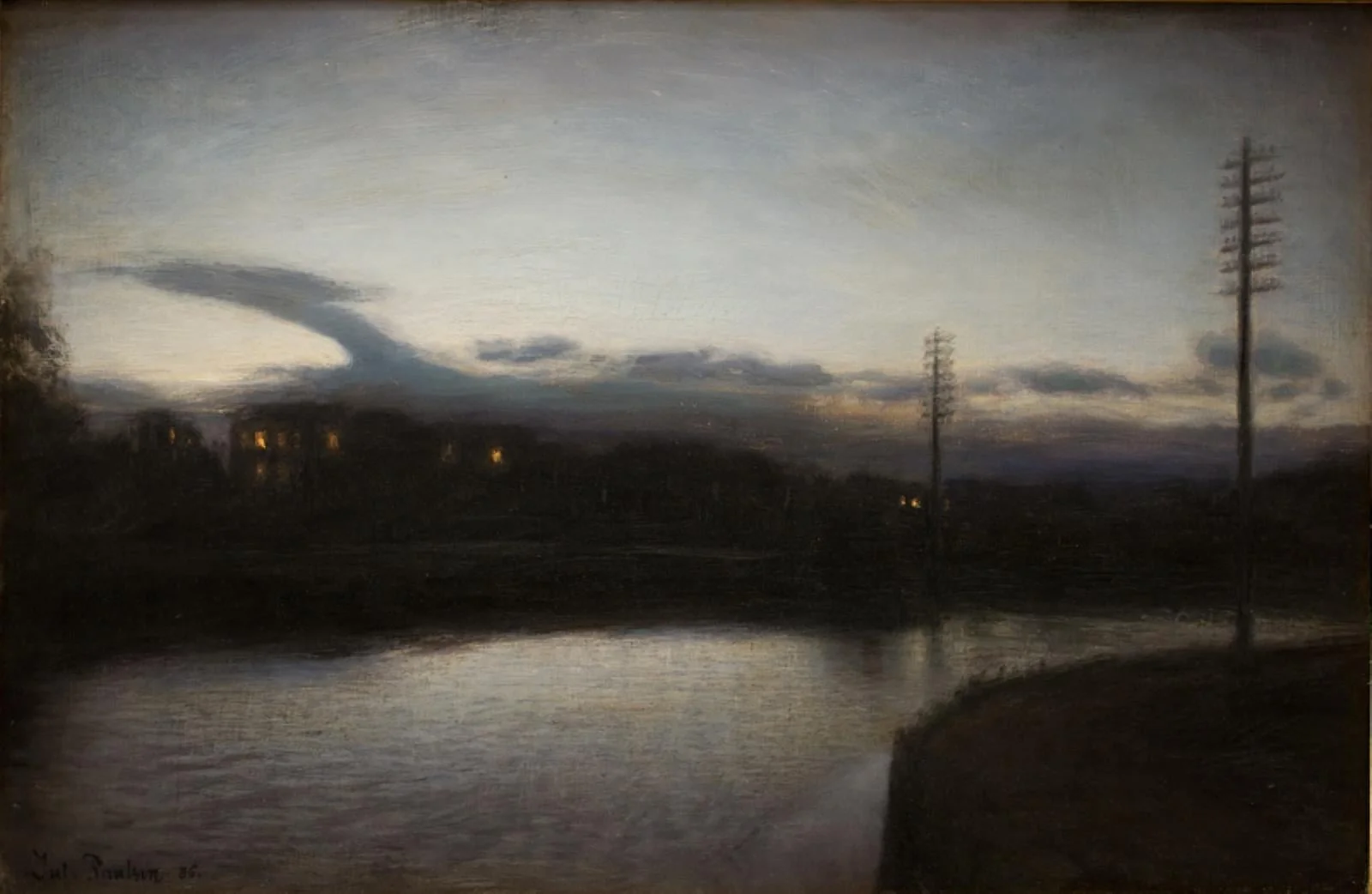 Evening Landscape, by Unknown, unspecified, 1886