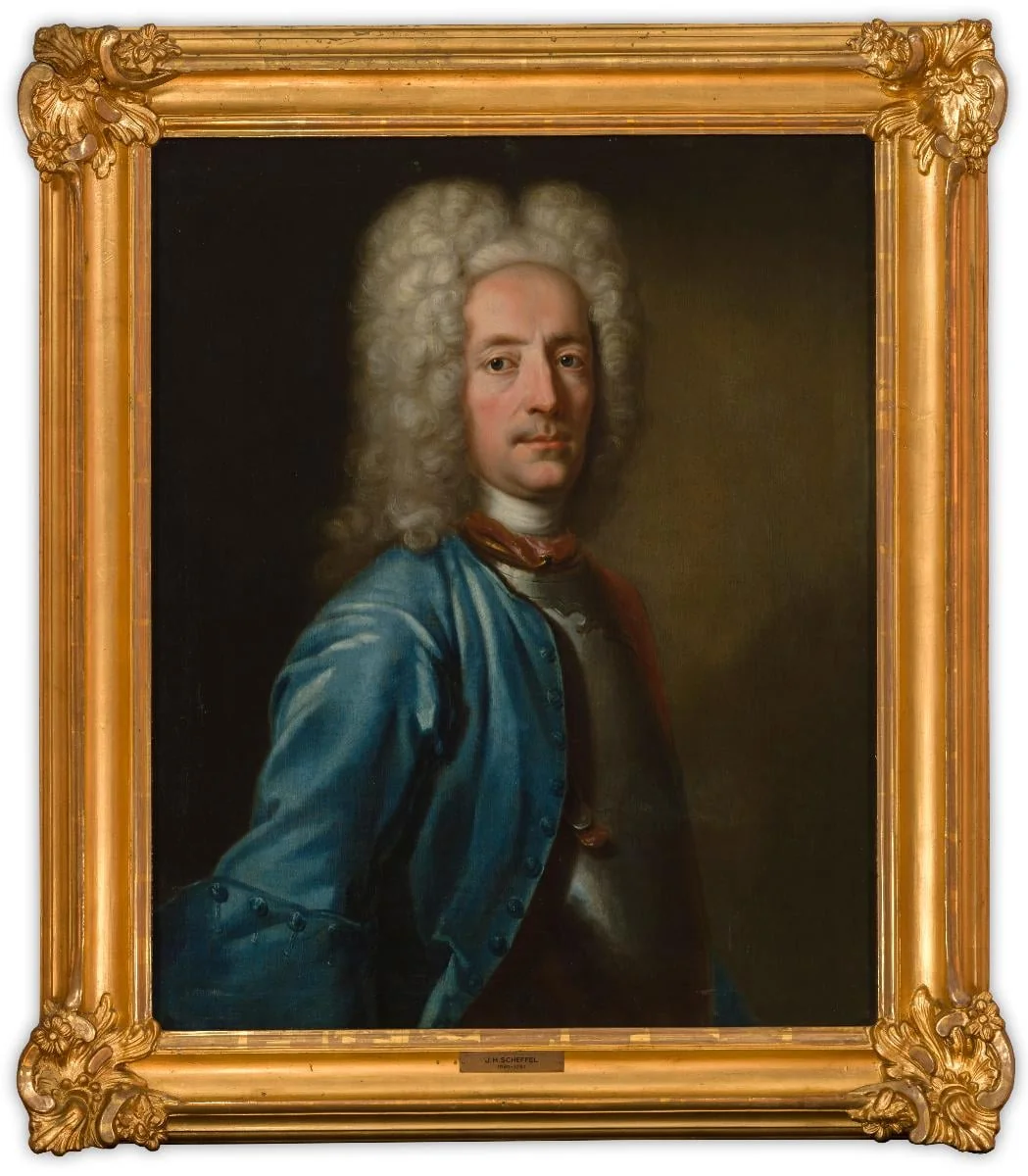 Eversti Henrik Falkenberg af Bålby, by Johan Henrik Scheffel, unspecified, 1740