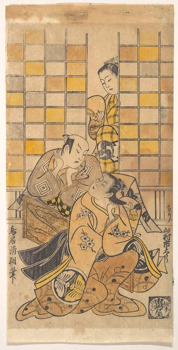 Untitled, by Torii Kiyotomo, ink, 1721