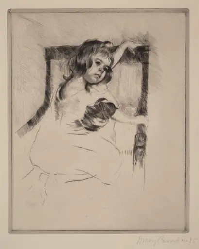 Kneeling in an Armchair