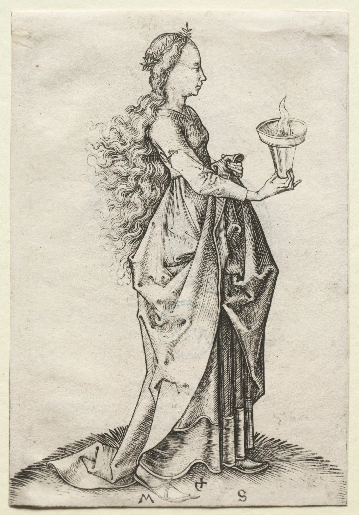 The Fifth Wise Virgin, by Martin Schongauer, 1474