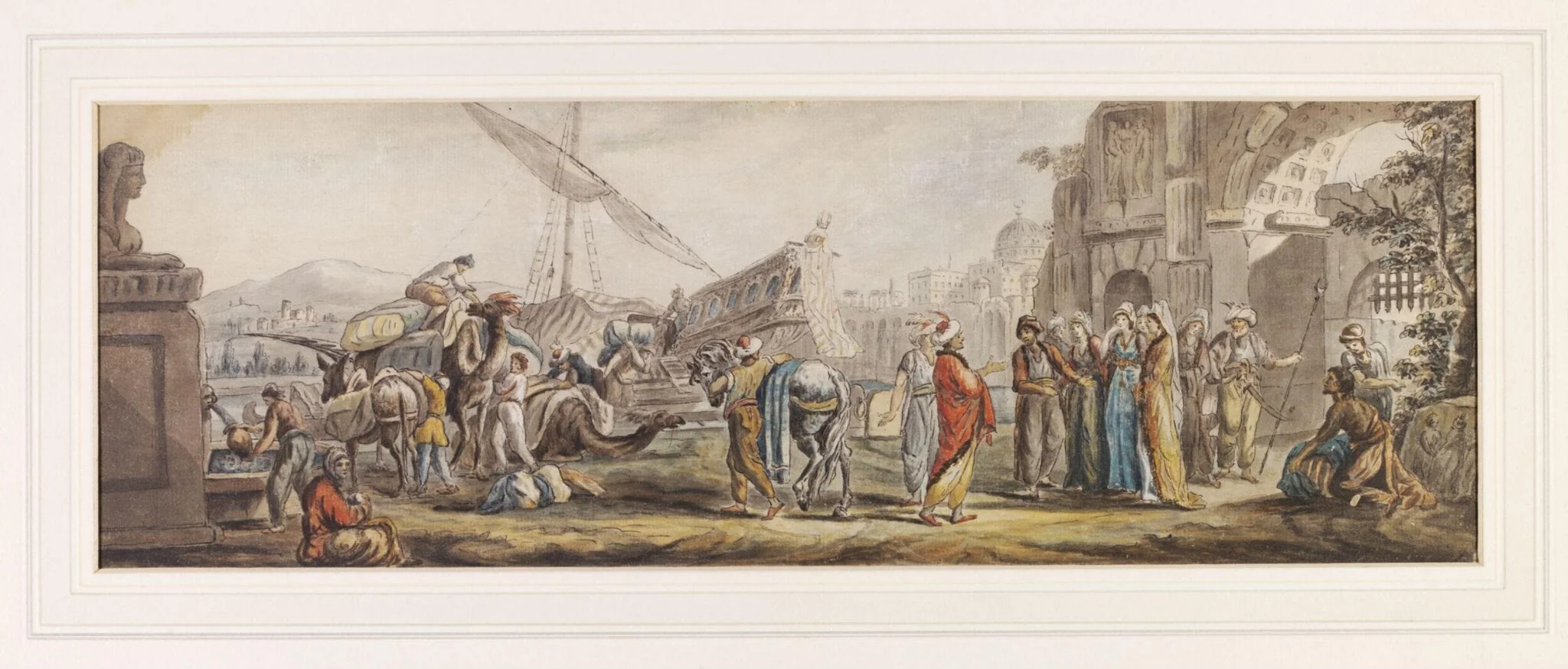 Copy after William Hamilton's design for a painted panel in the Saloon of Kedleston Hall, by William Hamilton, watercolor, 1789