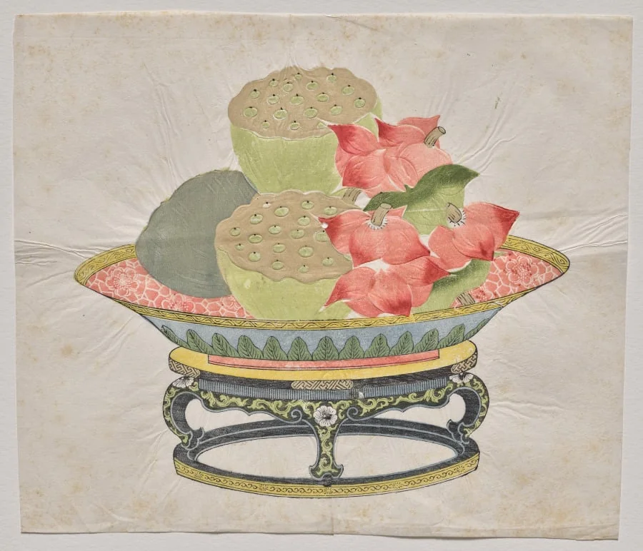 Lotus Seeds and Water Caltrops, by Unknown, 1725