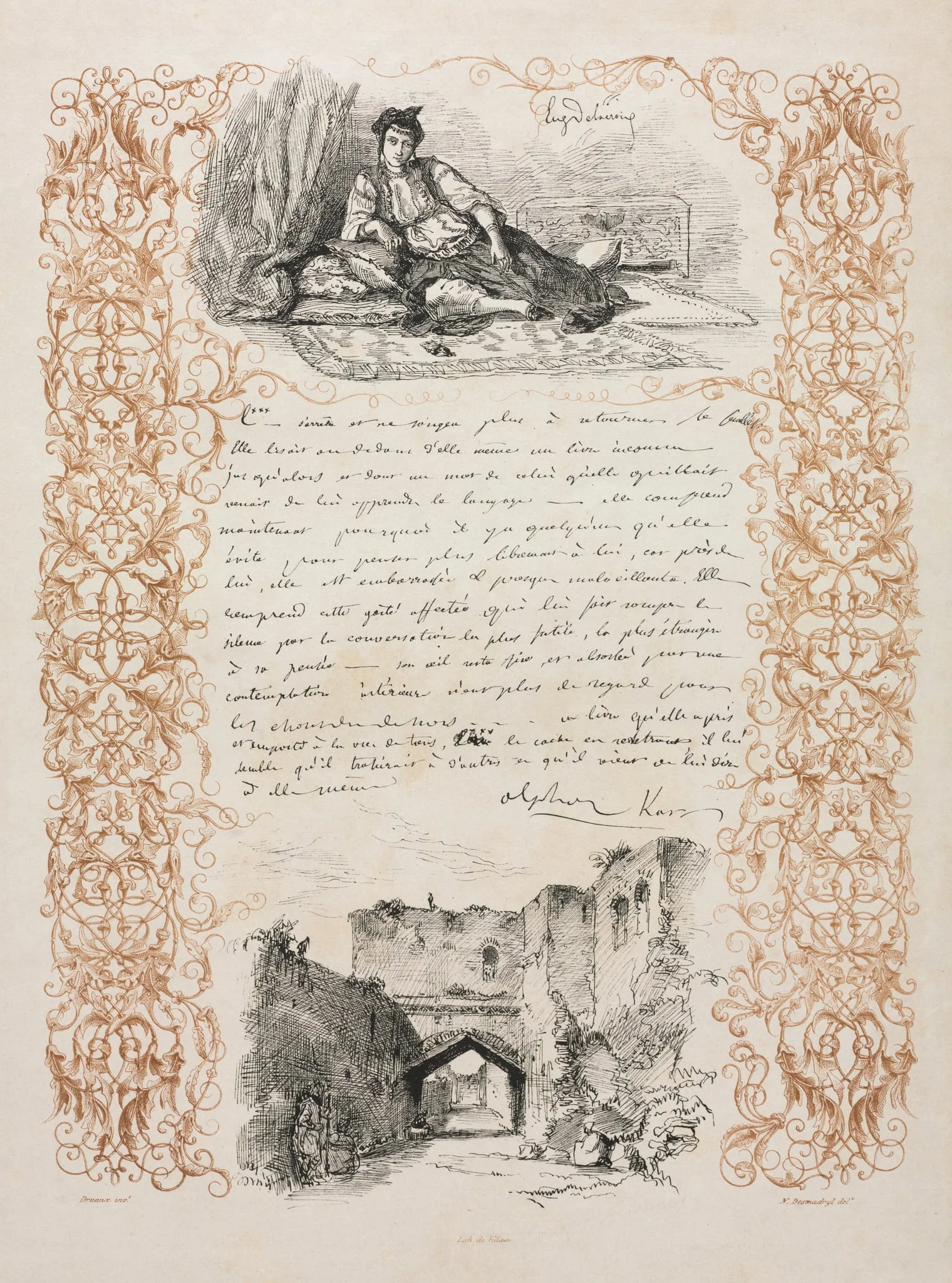 Jewess of Algiers and a Street in Algiers, by Eugène Delacroix, 1838