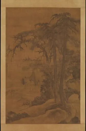 元  唐棣  松溪歸漁圖  軸|Returning Fishermen