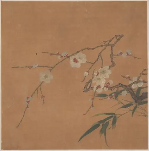 明/清   佚名   梅竹圖   冊頁|Flowering Plum and Bamboo