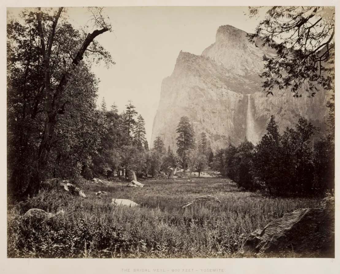 Bridal Veil, Yosemite, by Carleton E. Watkins, 1866