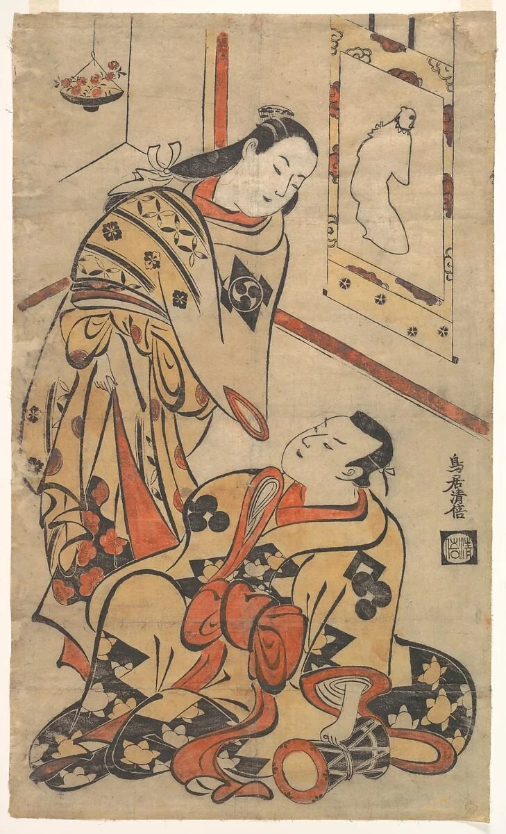 Untitled, by Torii Kiyomasu I, ink, 1710