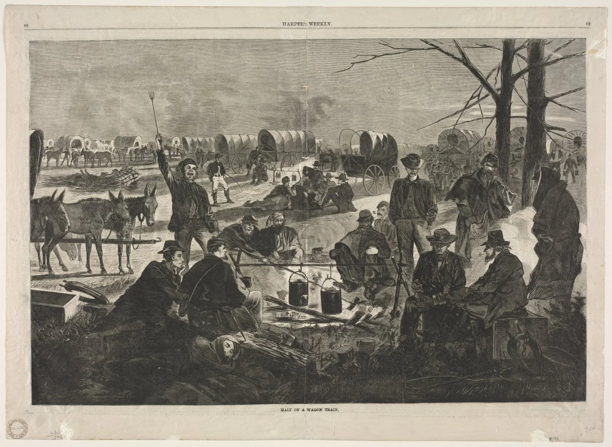 Halt of the Wagon Train, by Winslow Homer, 1864