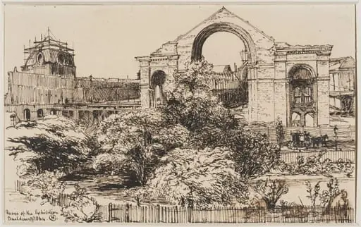 Ruins of the Exhibition building of 1862