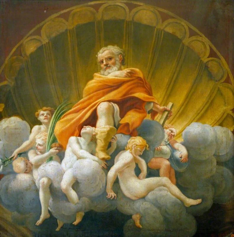 Saint Thomas Surrounded by Angels (copy of the fresco in the cupola of Parma Cathedral)