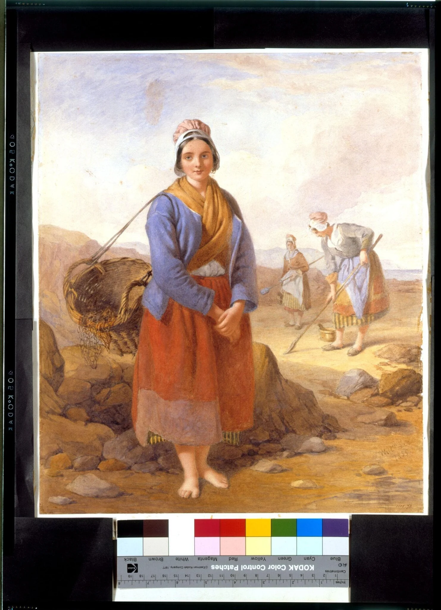 French Fisherwomen, by William Lee, watercolor, 1855