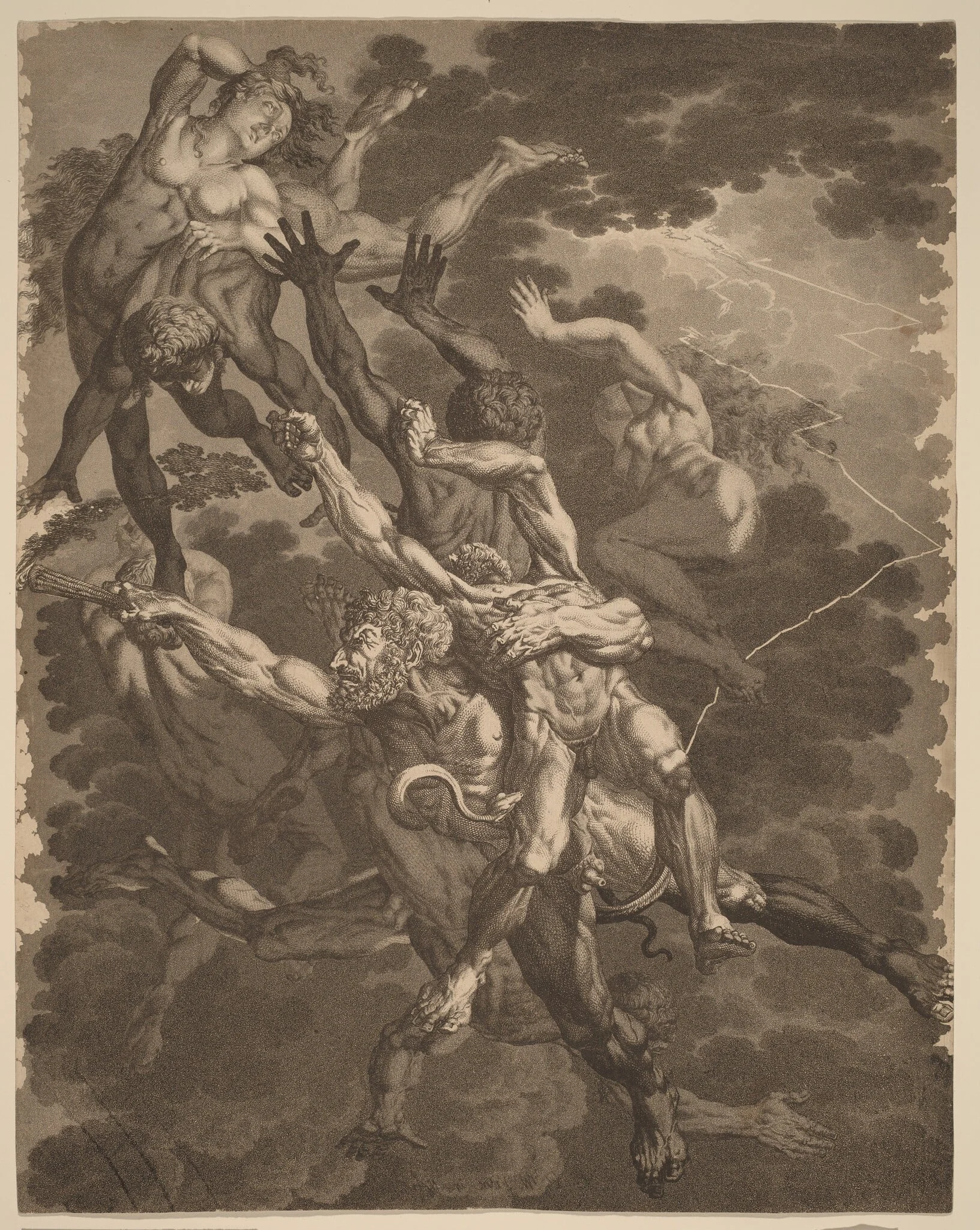The Damned, by Carl Wilhelm Kolbe, ink, 1799