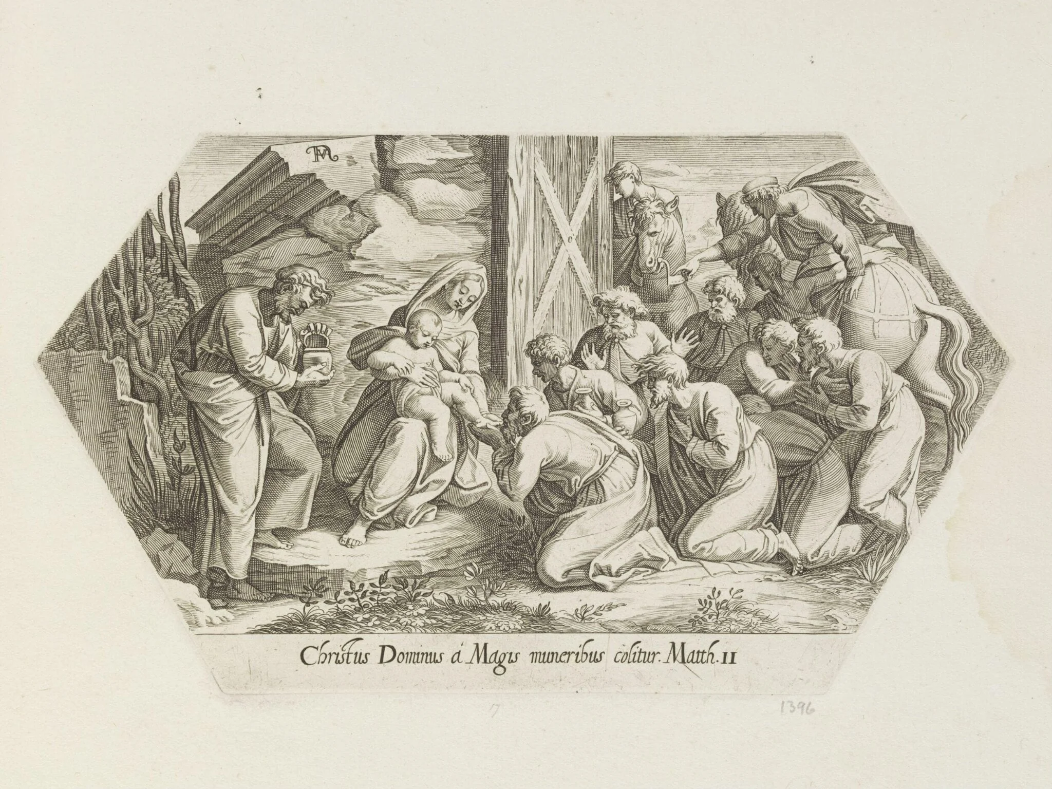 The Adoration of the Magi, by Francesco Villamena, 1626