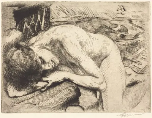 Model Asleep on the Floor (Le modèle endormi à terre)