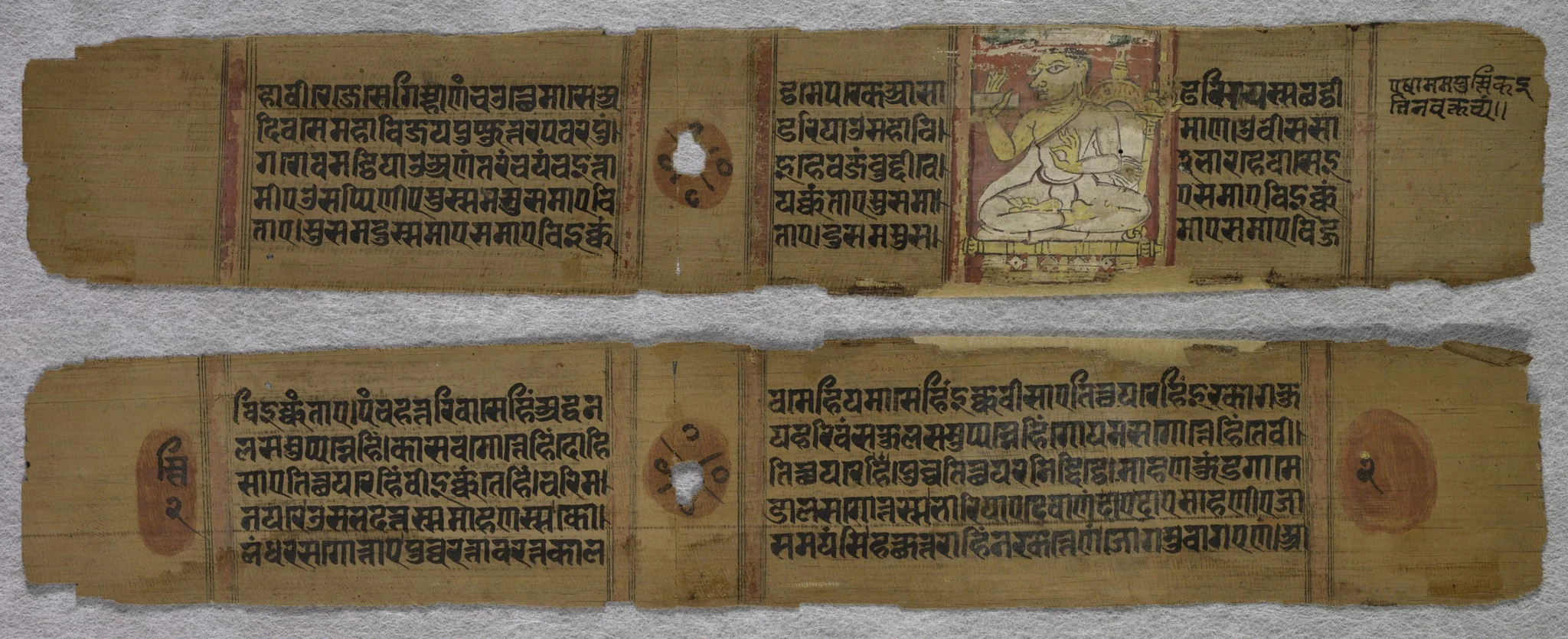 Folio 2, from a Kalpa-sutra: A Monk Preaching (recto); Text (verso), by Unknown, unspecified, 1275
