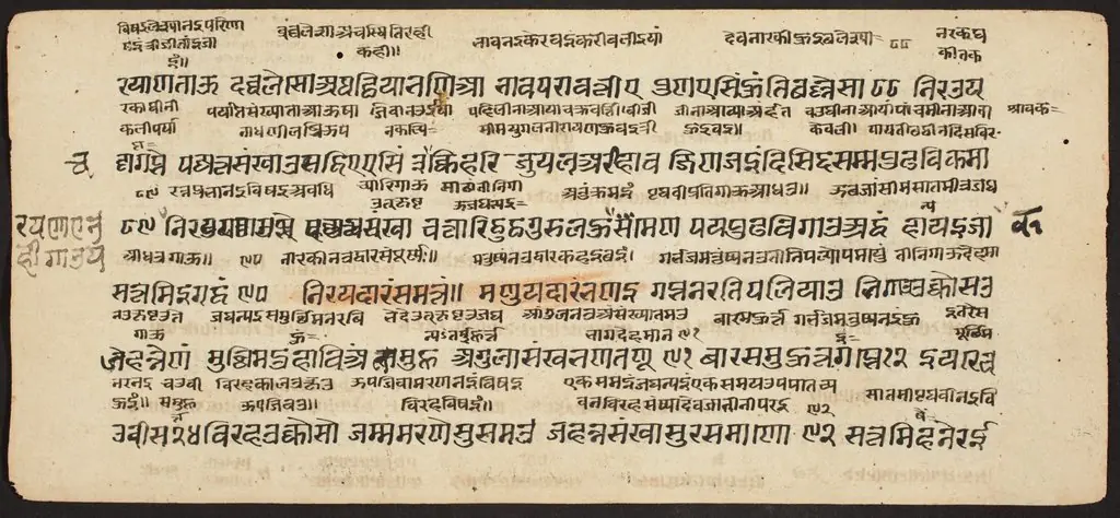 Tantric Manuscript "Sangrahani Sutra"