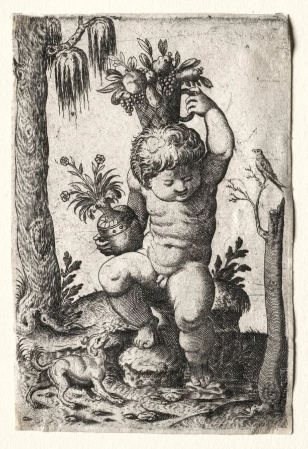 Boy with Fruit Basket