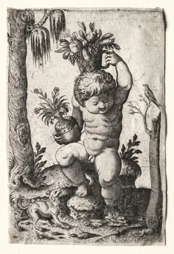Boy with Fruit Basket