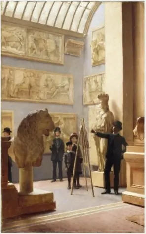 Taking Measurements - The Artist Copying a Cast in the Hall of the National Gallery of Ireland