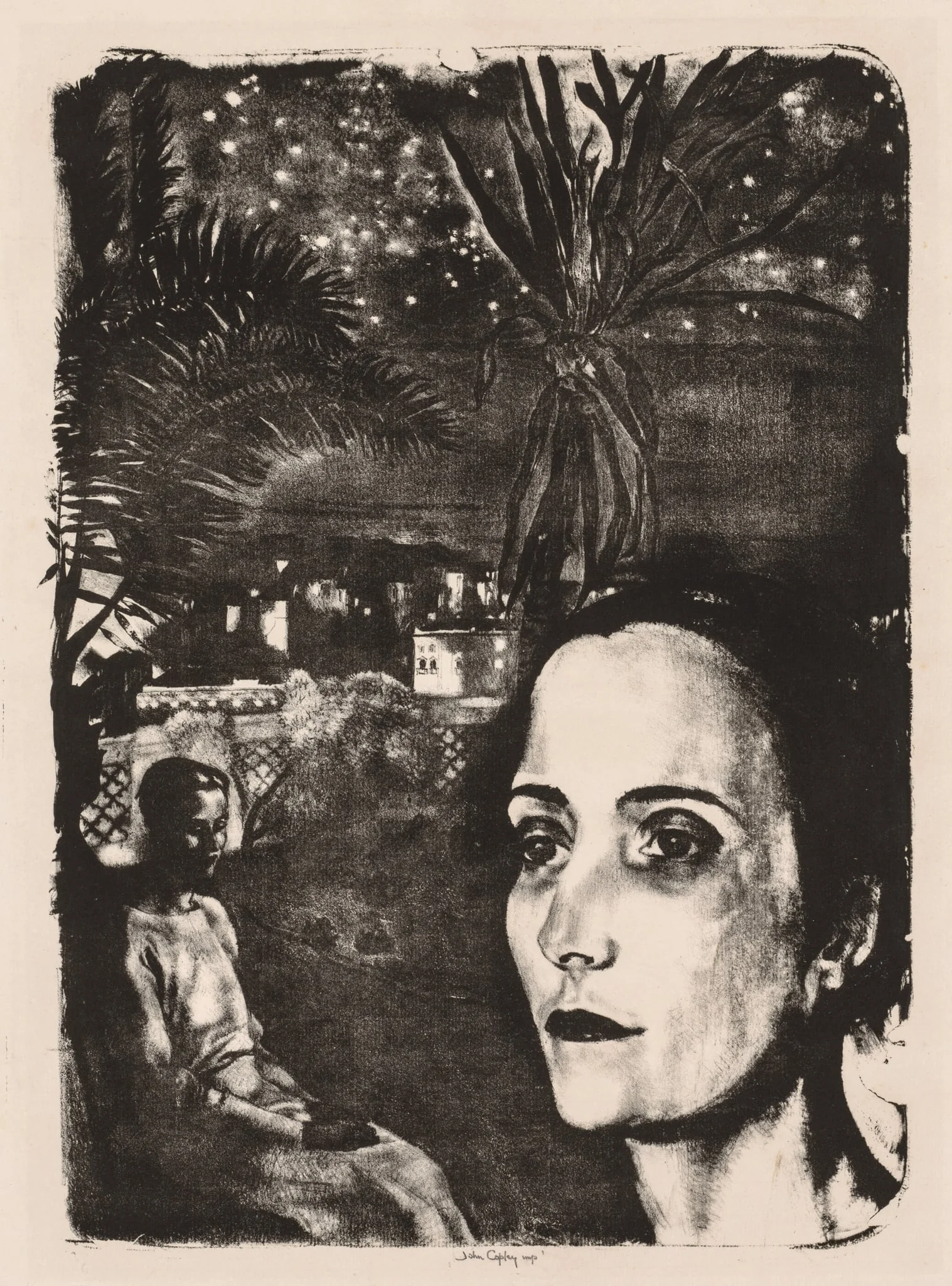 Starry Night, Alassio, by John Copley, 1928