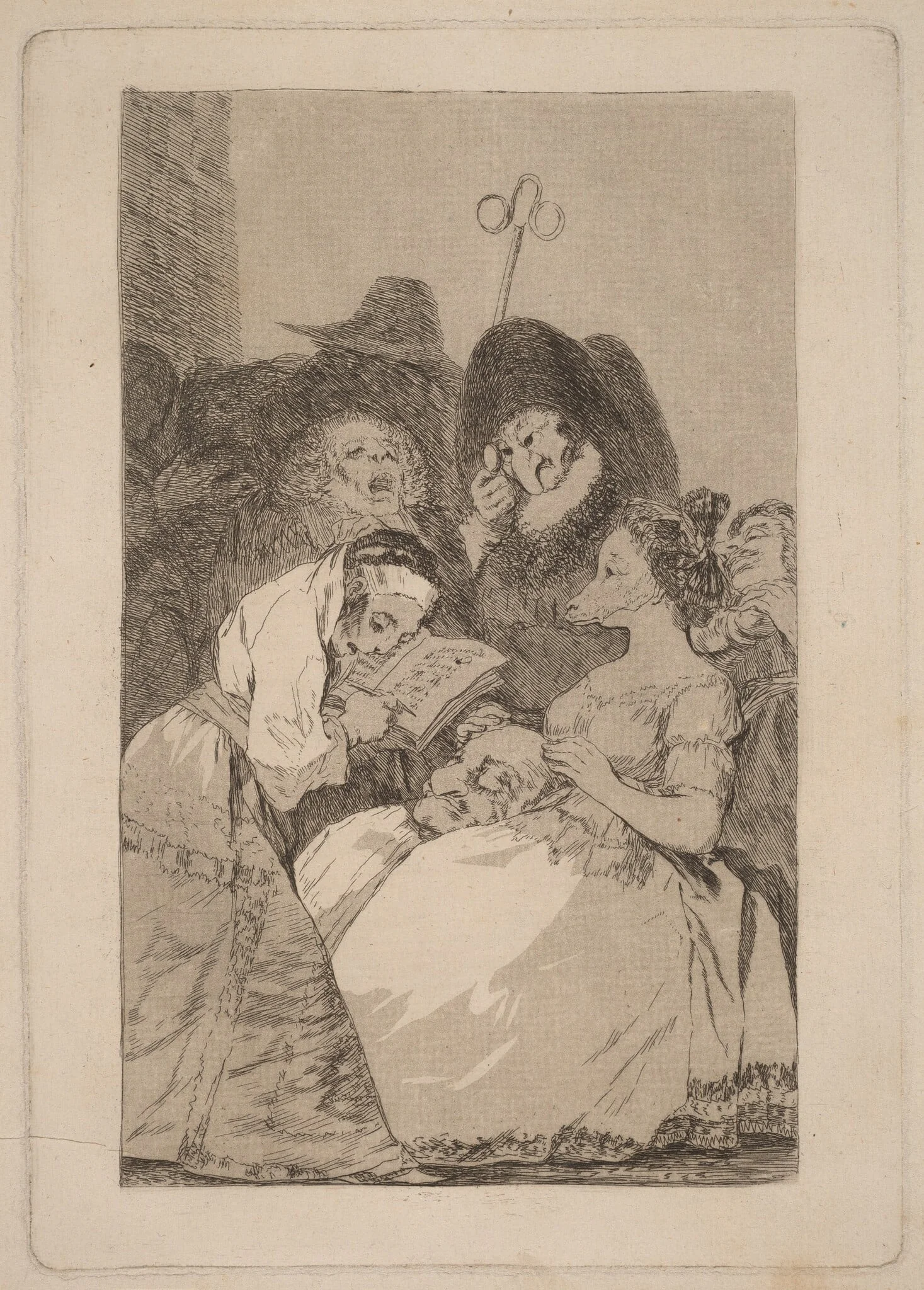 La filiacion (The Filiation), by Francisco Goya, ink, 1799