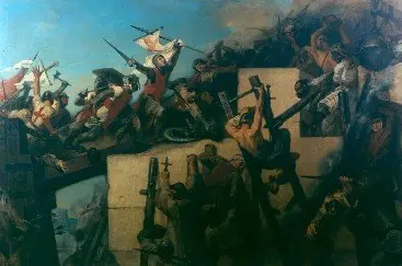 Godefroid de Bouillon during the assault on Jerusalem