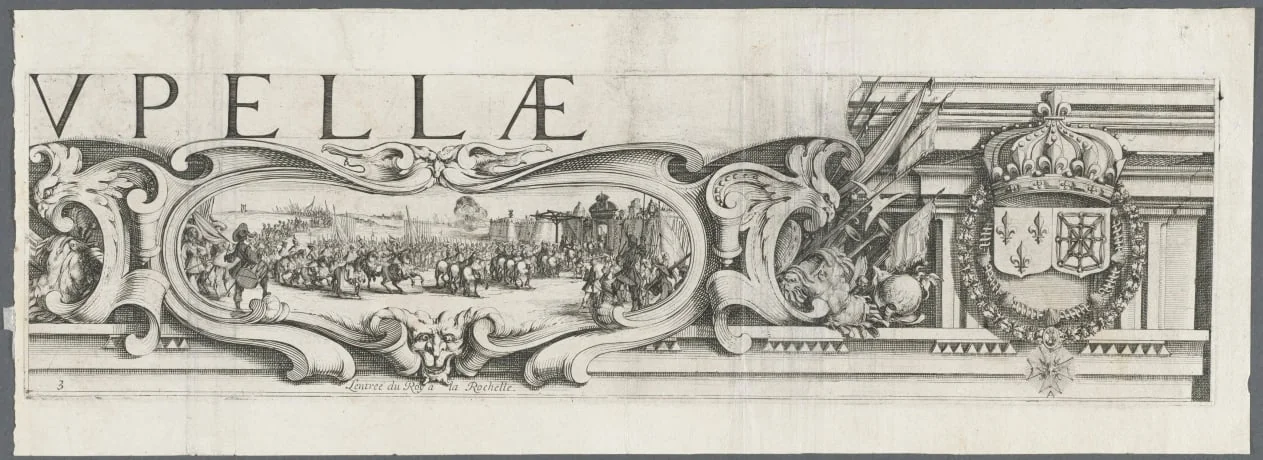 The Siege of La Rochelle: Plate 3, by Jacques Callot, 1629