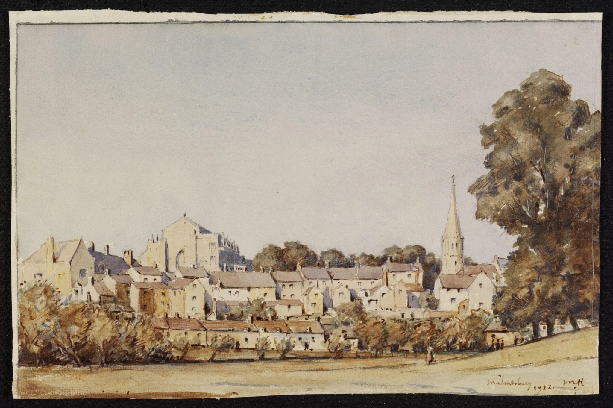 Malmesbury, by Martin Hardie, watercolor, 1922