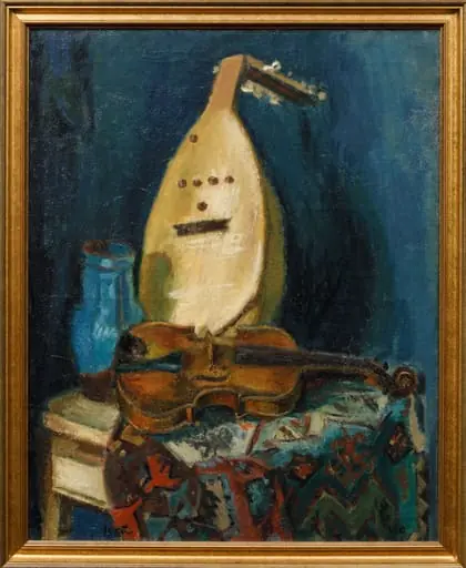 Natură moartă cu instrumente muzicale