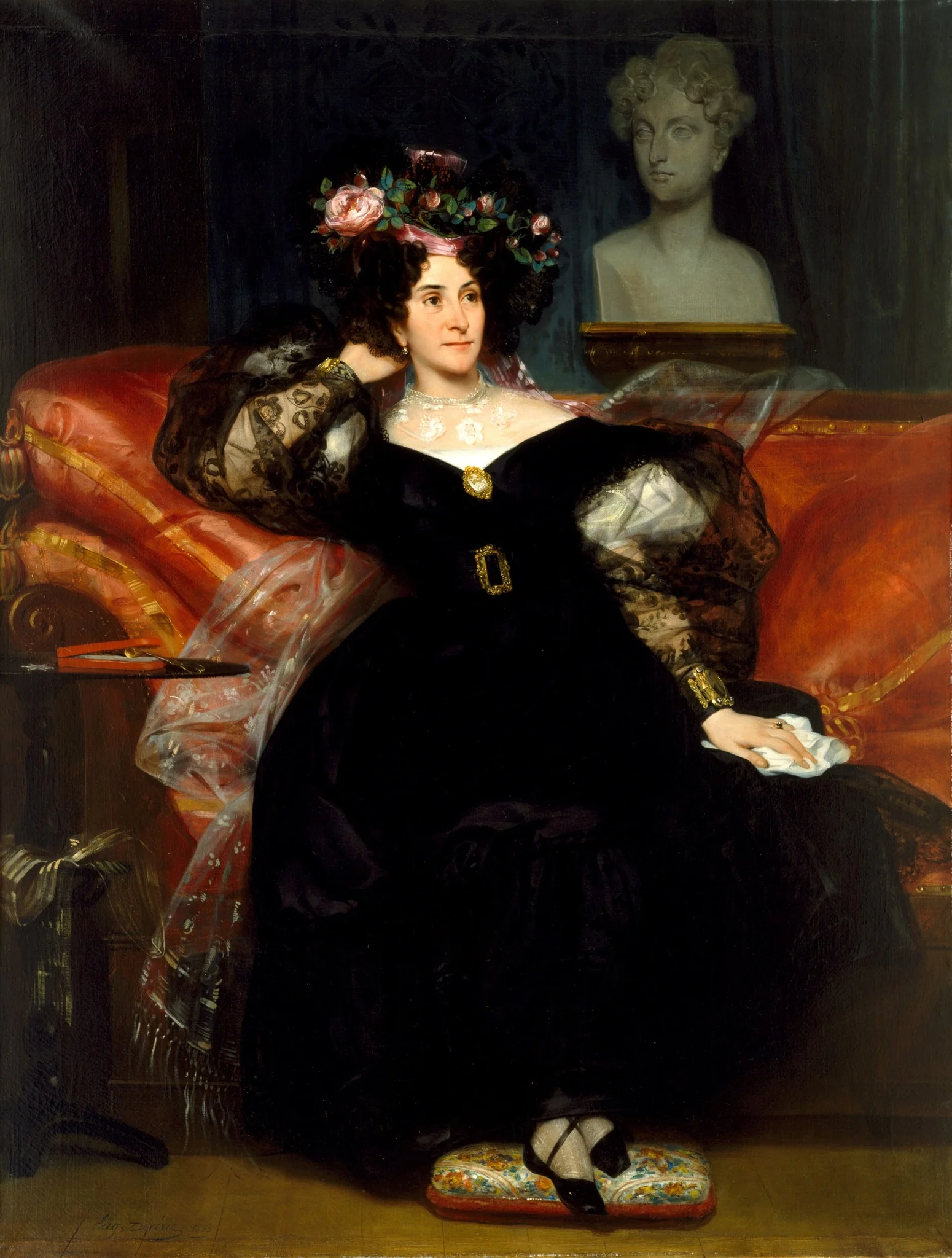 Portrait of Mme. Jule-Antoine Droz, by Eugène Devéria, oil, 1833